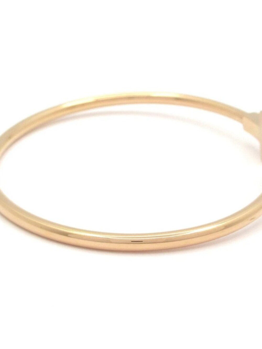 TIFFANY&Co. T Wire Bracelet 18K Rose Gold Bangle - Picture 2 of 5